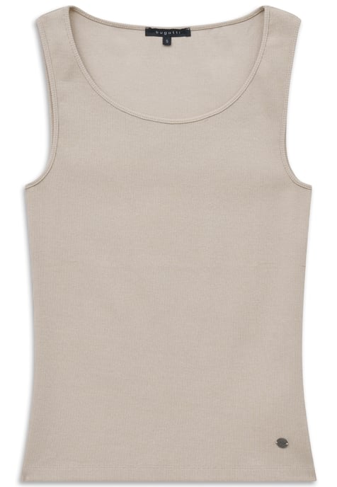 Bugatti Damen Top van katoen-stretch met ribbelpatroon - Image 3