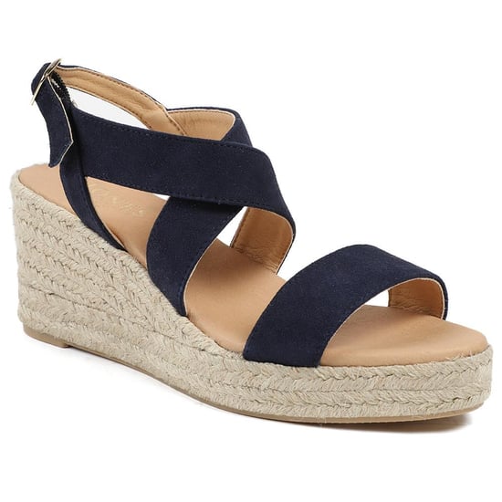 Jones Bootmaker Romilly Leather Wedge Heeled Espadrilles - Image 1