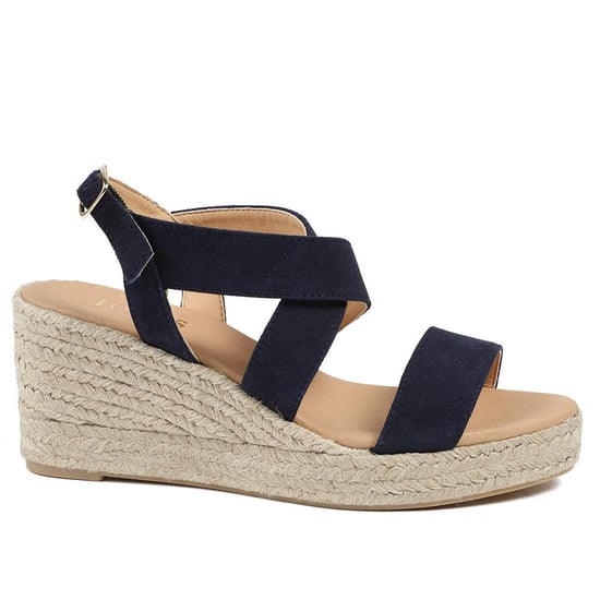 Jones Bootmaker Romilly Leather Wedge Heeled Espadrilles - Image 2