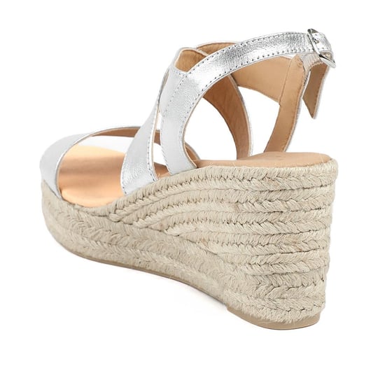 Jones Bootmaker Romilly Leather Wedge Heeled Espadrilles - Image 3