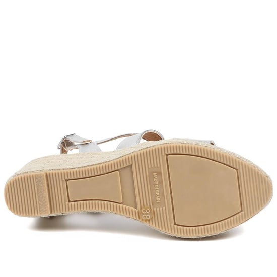 Jones Bootmaker Romilly Leather Wedge Heeled Espadrilles - Image 5