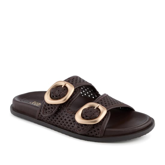 Jones Bootmaker Gisela Leather Dual Buckle Sandals - Image 1