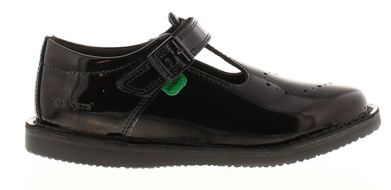 Kickers Girls School Shoes Younger Girls Kopi T Bar Heart Leather Buckle black - Image 2
