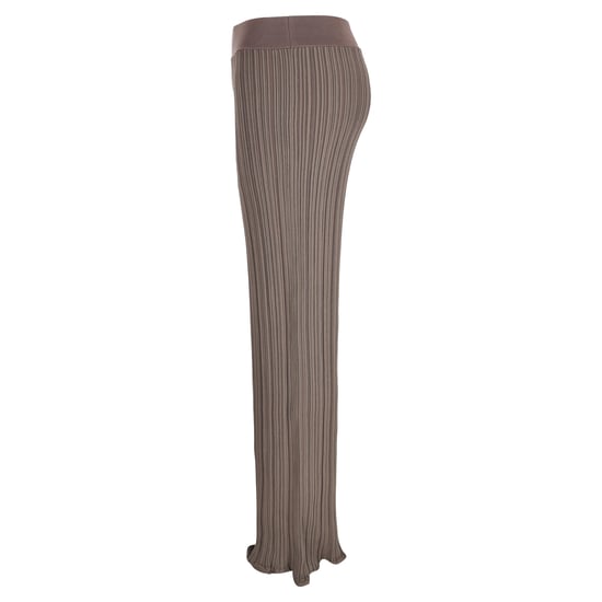 Acne Studios Ribbstickade Raka Byxor i Brun Viskos - Image 2