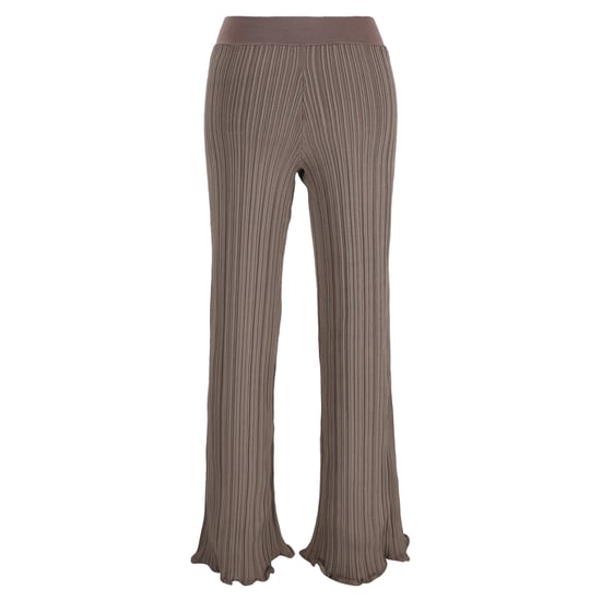 Acne Studios Ribbstickade Raka Byxor i Brun Viskos - Image 3