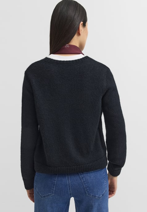 Bugatti Damen Vest van alpaca-mix met ronde hals - Image 2
