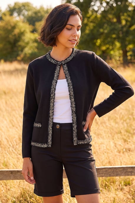 Tweed Detail Cardigan - Image 2