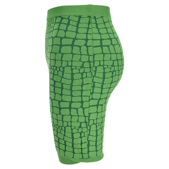 Moschino billig och elegant minikjol med djurmönster i grön rayon - Image 2