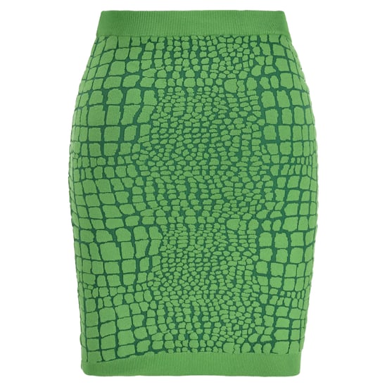 Moschino billig och elegant minikjol med djurmönster i grön rayon - Image 3