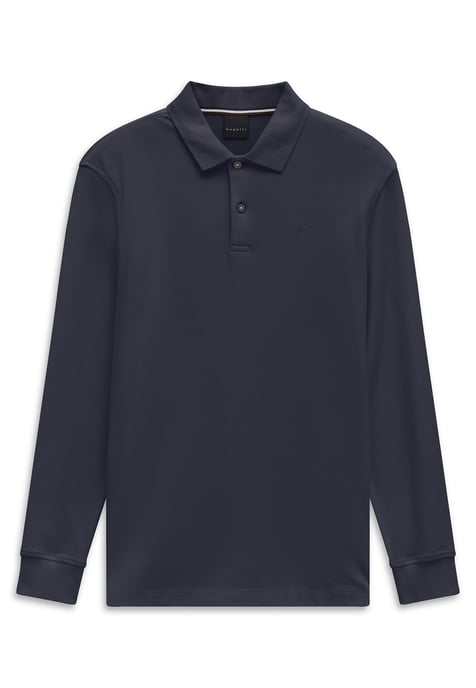 Bugatti Herren Polo-shirt van katoen met lange mouwen - Image 1