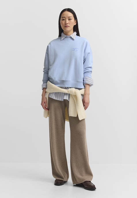 Bugatti Damen Sweatshirt van katoenmix met ronde hals - Image 3