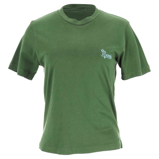 Marni-logotyp-t-shirt i grön bomull - Image 1