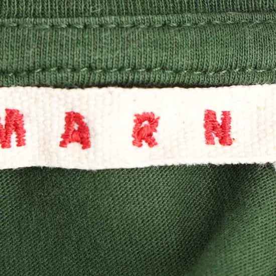 Marni-logotyp-t-shirt i grön bomull - Image 4