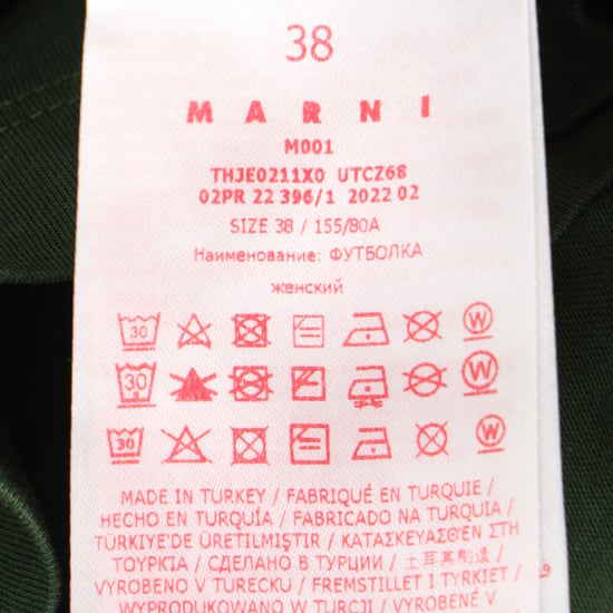 Marni-logotyp-t-shirt i grön bomull - Image 5
