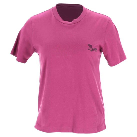 Marni-logotyp-t-shirt i rosa bomull - Image 1