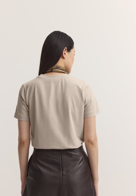Bugatti Damen T-shirt van katoen-stretch met ronde hals - Image 2