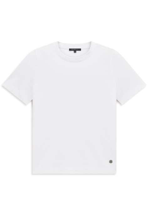 Bugatti Damen T-shirt van katoen-stretch met ronde hals - Image 3