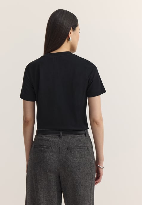 Bugatti Damen T-shirt van katoen-stretch met ronde hals - Image 2