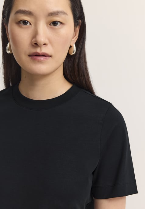Bugatti Damen T-shirt van katoen-stretch met ronde hals - Image 5