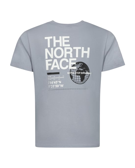 The North Face Globe Grid T-Shirt Grey - Image 4