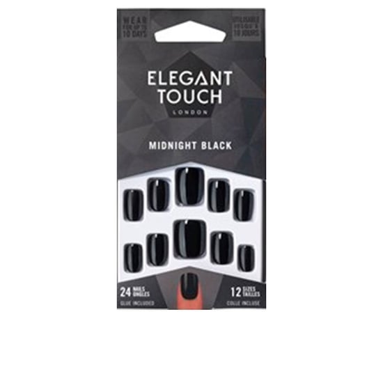 Core Color Nagels Met Lijm Squoval #midnight Black 24 Stuks - Image 1
