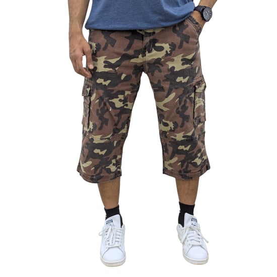 Mens Cargo Shorts Chino Pants 3/4 Camouflage Multi Pocket Long Three Quarter New - Image 3