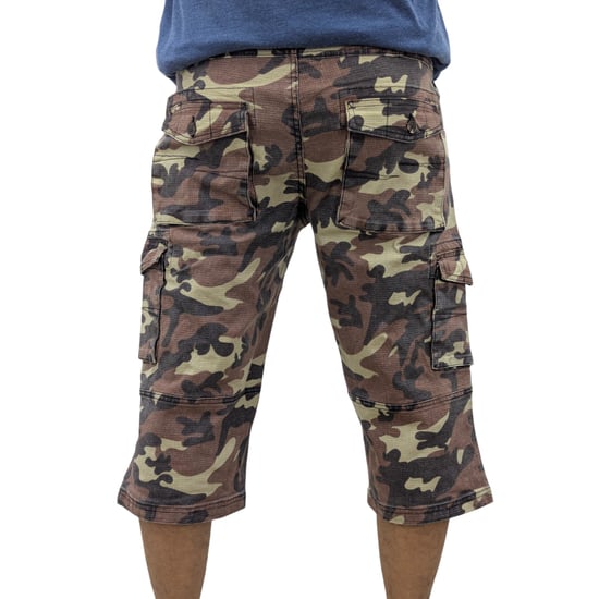 Mens Cargo Shorts Chino Pants 3/4 Camouflage Multi Pocket Long Three Quarter New - Image 6