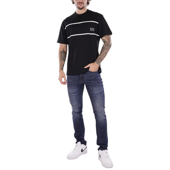 ARMANI EA7 6DPT47 Mens T Shirt Emporio Armani Short Sleeve Casual Cotton Tee Top - Image 3