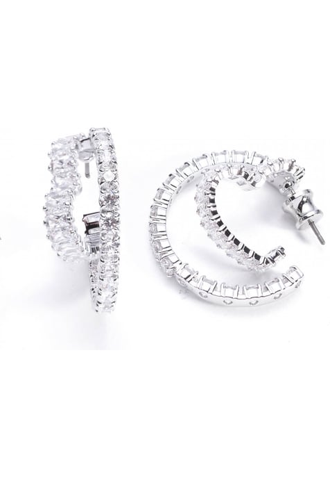 Swarovski Women's Matrix White Crystal Earrings 5705748 - Image 1