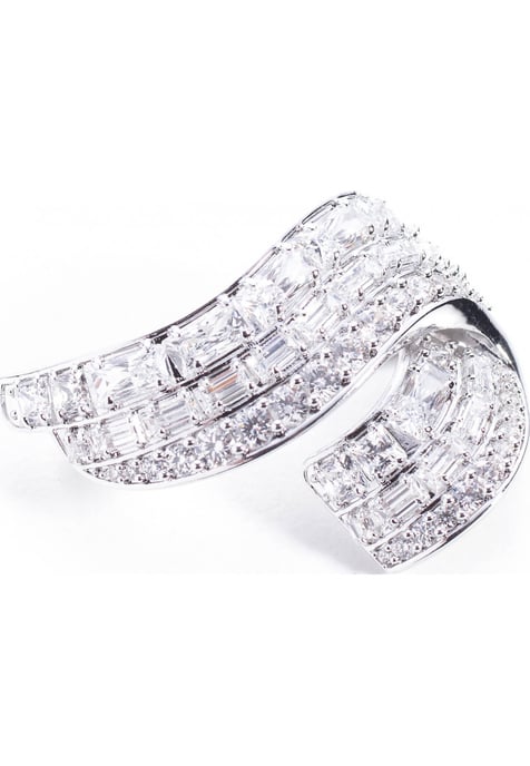 Swarovski Women's Hyperbola White Crystal Brooch 5681426 - Image 1