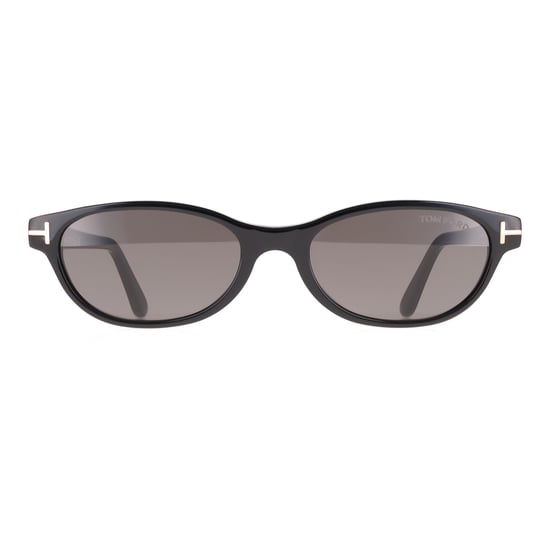 Tom Ford Cat Eye Womens Shiny Black Grey Light Mirror Chloe-02 FT1310 - Image 1