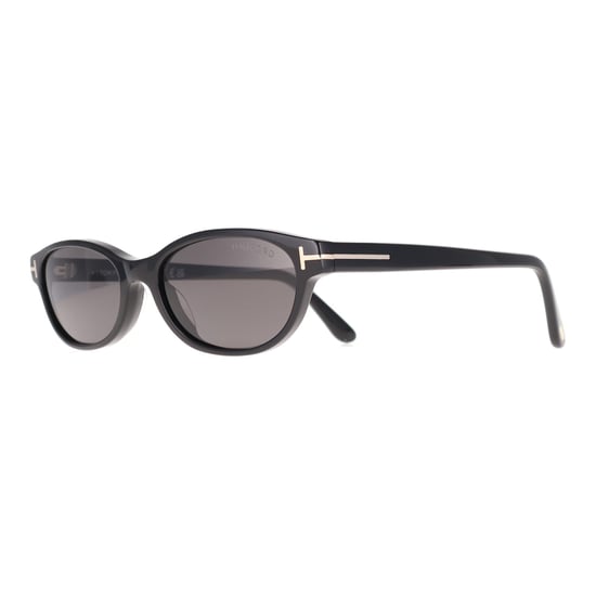 Tom Ford Cat Eye Womens Shiny Black Grey Light Mirror Chloe-02 FT1310 - Image 2