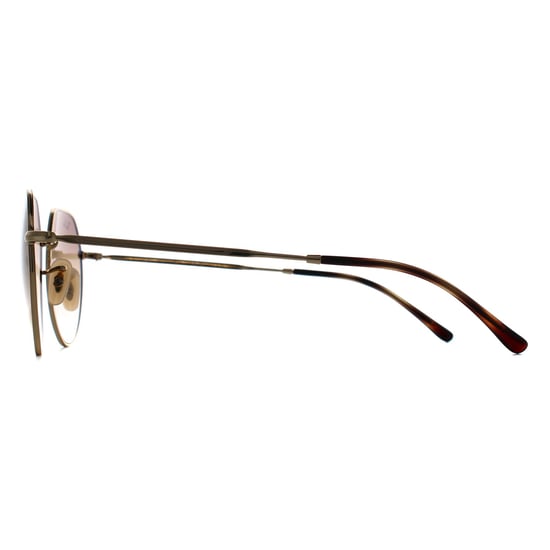 Ray-Ban Round Unisex Arista Gold Brown Gradient RB3565 Jack - Image 3