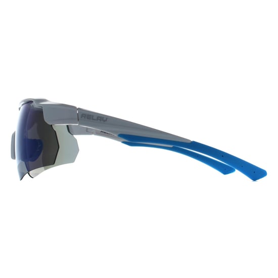 Relay Shield Unisex Shiny White and Blue Blue Revo Polarized Clearshot - Image 3
