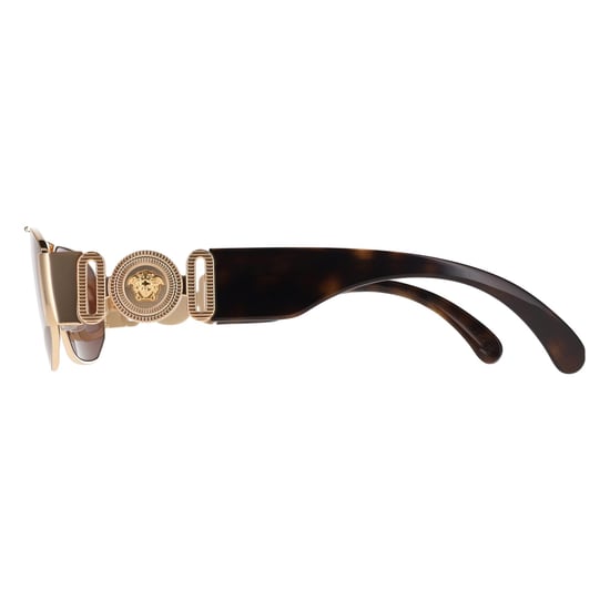 Versace Rectangle Unisex Gold Dark Brown VE2287 - Image 3