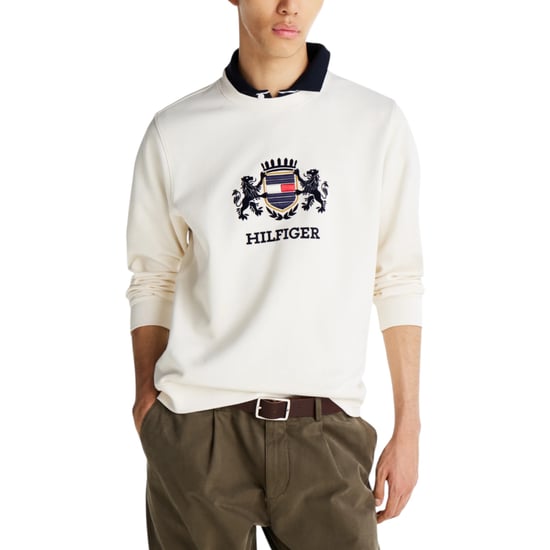 Tommy Hilfiger Mens ICON INTERLOCK HWK Sweatshirt Crew Neck Casual Cotton - Image 1