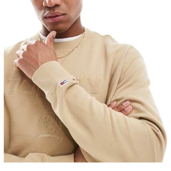 Tommy Hilfiger Mens Tonal Varsity Sweatshirt Casual Cotton Crew Neck New Top - Image 4