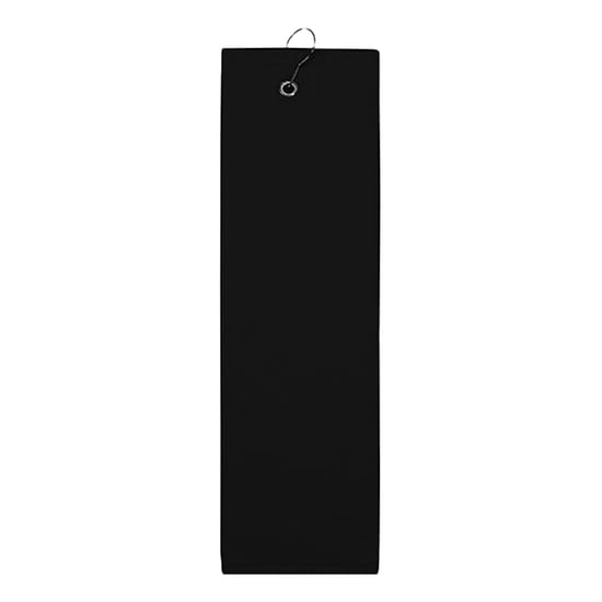 The One Towelling Plain Moisture Wicking Golf Towel (Black) - Image 1