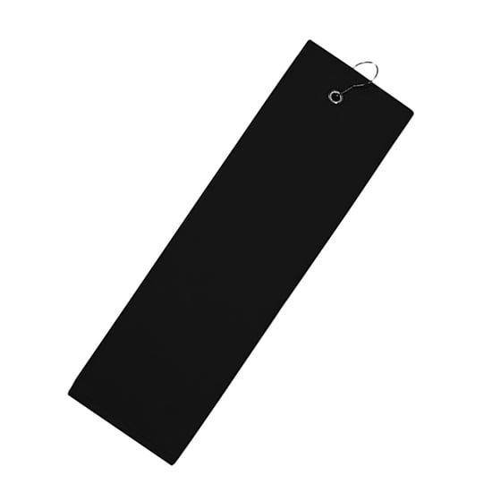 The One Towelling Plain Moisture Wicking Golf Towel (Black) - Image 2
