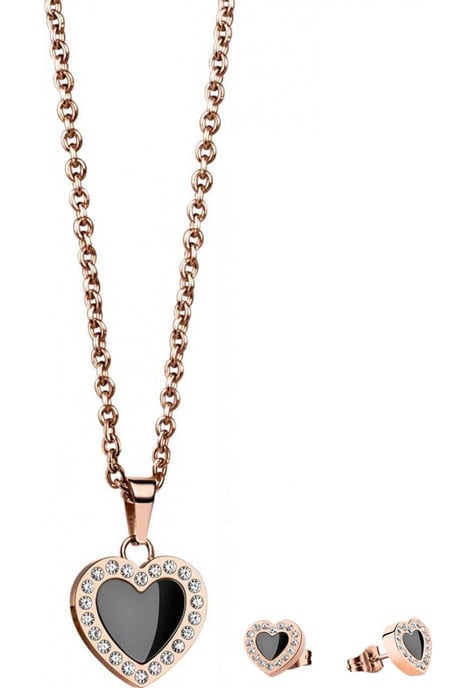 Bering Time 428-712-BLACK Ladies Necklace and Earrings Gift Set - Image 1