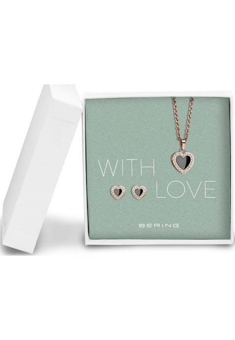 Bering Time 428-712-BLACK Ladies Necklace and Earrings Gift Set - Image 4