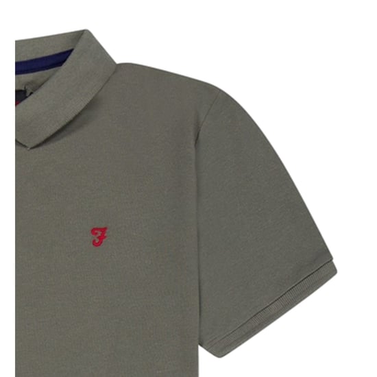 Farah Bugsworth-poloshirt met korte mouwen en borduursel voor jongens (Groen) - Image 4