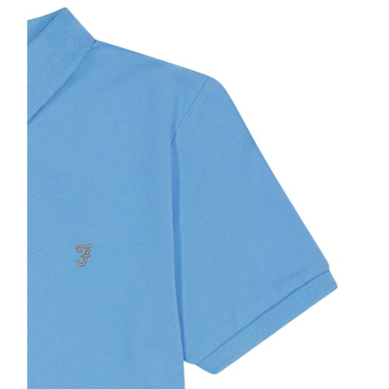 Farah Bugsworth-poloshirt met korte mouwen en borduursel voor jongens (Luchtig Blauw) - Image 4