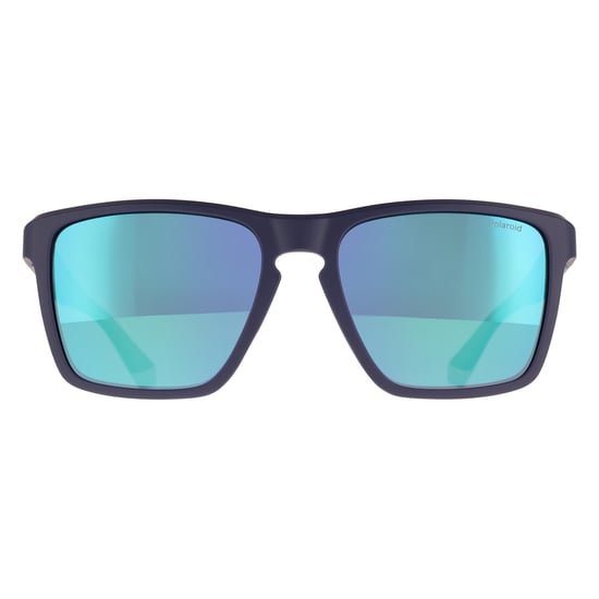Polaroid Square Mens Matte Blue Grey Grey Green Mirror Polarized PLD 2167/S - Image 1