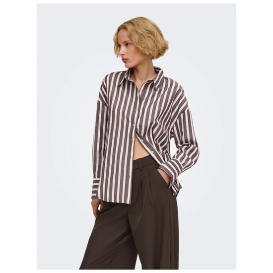 Only Onloregon alva lange mouw reg shirt coffee bean - Image 2