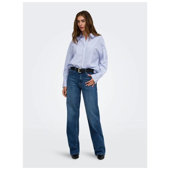 Only Onloregon alva lange mouw reg shirt dusty blue - Image 2