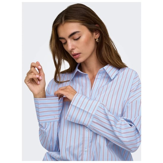 Only Onloregon alva lange mouw reg shirt dusty blue - Image 5