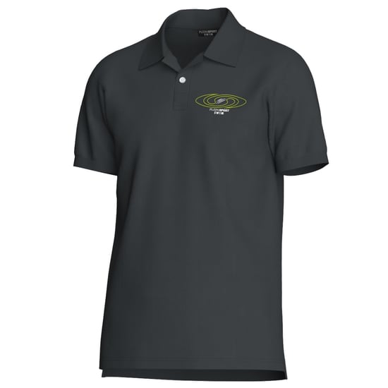 Korte Mouwen Kraag Polo Shirt in Antraciet - Image 1