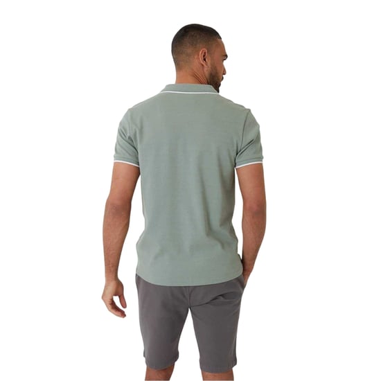Threadbare Mens Marriage Collared Polo Shirt (Sage) - Image 3