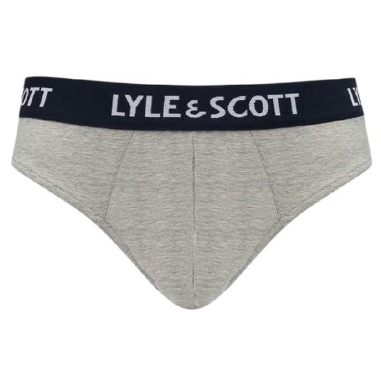 Lyle & Scott Mens Branded Tape Briefs (Pack of 3) (Grey/White/Black) - Image 4